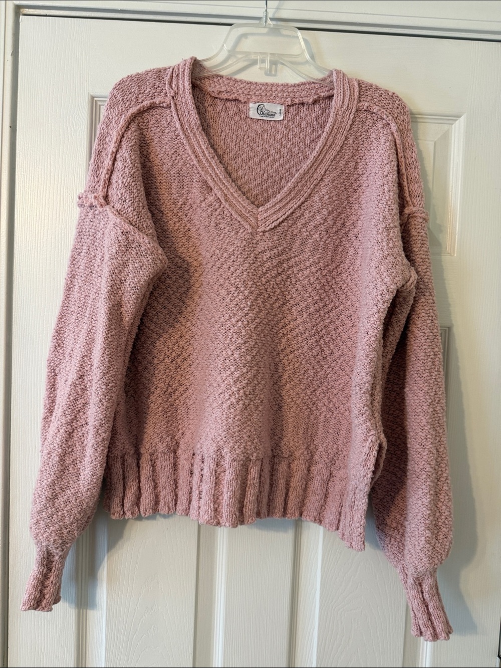 Charisma V-Neck Sweater in Dusty Rose
